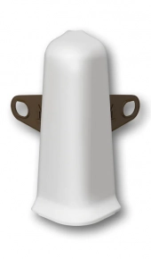 Угол наружный для плинтуса Идеал Деконика 70 мм 002 Светло-серый