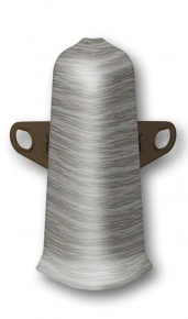 Угол наружный для плинтуса Идеал Деконика 70 мм 210 Дуб пепельный