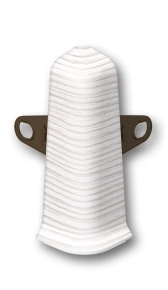 Угол наружный для плинтуса Идеал Деконика 70 мм (255, ясень бьянко)