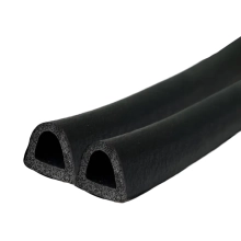 Уплотнитель резин. D-профиль 14х12 мм (черный) сдвоенный, цена за м.п.