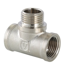 Тройник Valtec с переходом на нар. р. 1/2" вн.-нар.-вн.