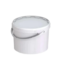 Ведро пластиковое круглое с крышкой 2,3 л белое