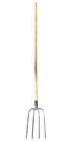 Вилы 4-х рогие сенные из рельсовой стали с черенком