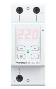 Реле напряжения Welrok D2-40 red