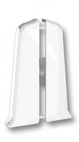 Заглушка для плинтуса Идеал Деконика 70 мм 001-G Белый глянцевый