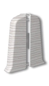 Заглушка для плинтуса Идеал Деконика 55 мм 255 Ясень бьянко