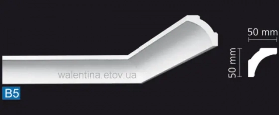 Плинтус потолочный NMC B5. 50х50мм. Длина 2м. РФ.