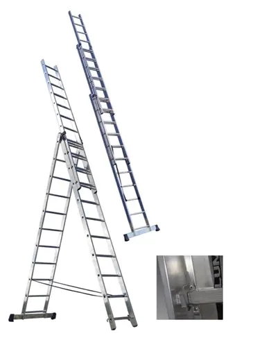 Лестница-стремянка трехсекц. 510 см (703 см) 3х11 ступеней Tarko Skala 01311