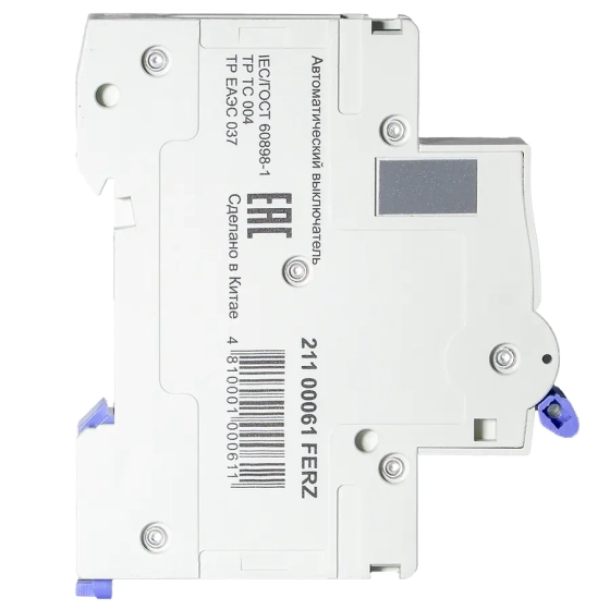 Автоматический выключатель DrFERZ FMB-C 6kA 1P 25A тип С (00061)