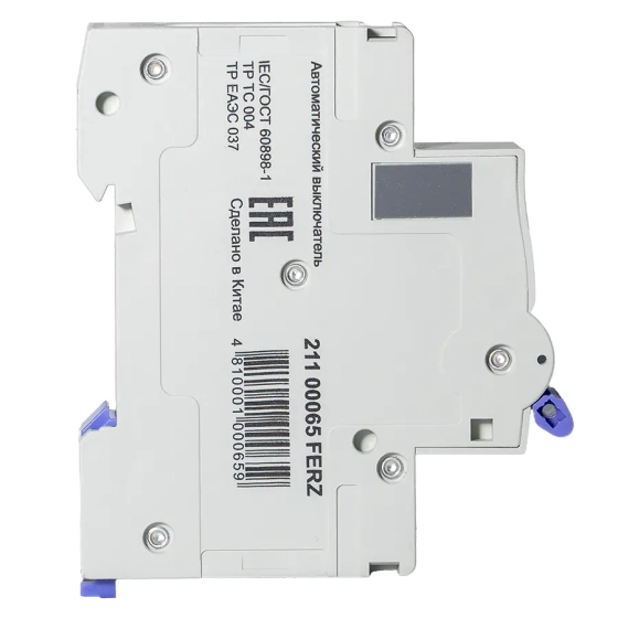 Автоматический выключатель DrFERZ FMB-C 6kA 1P 63A тип С (00065)