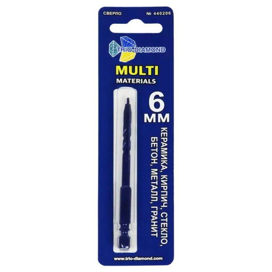 Сверло универсальное Multi Materials 6 мм Trio-diamond (440206)
