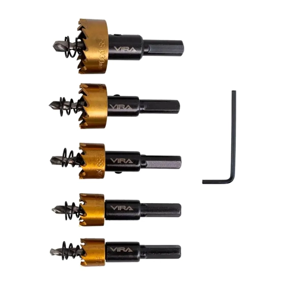 Набор коронок по металлу 16-30 мм, 5 шт VIRA (559705)