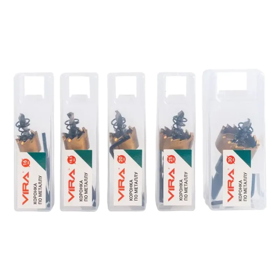 Набор коронок по металлу 16-30 мм, 5 шт VIRA (559705)