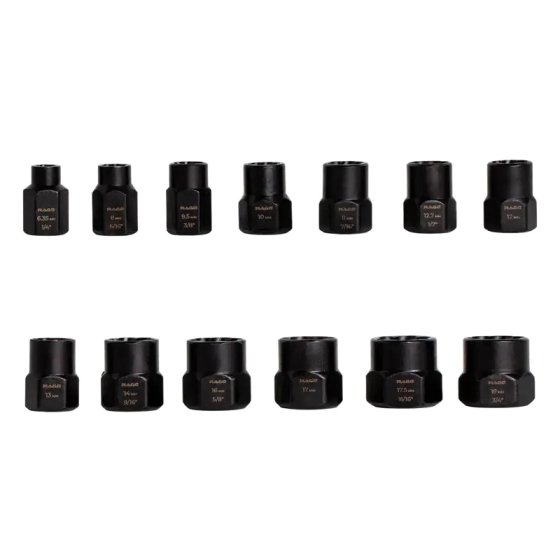 Набор головок-экстракторов ударных для поврежденных болтов и гаек RAGE (820514)