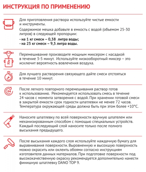 Шпатлевка DANOGIPS DANO JET 5 полимерная. 25 кг.