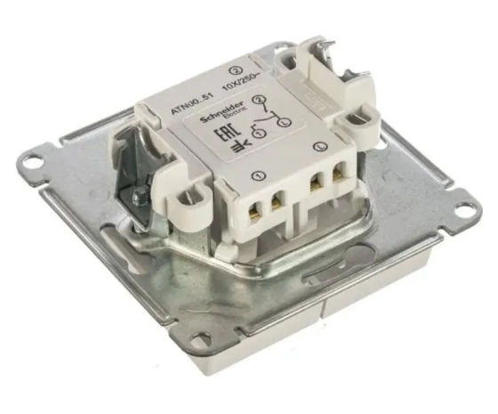 Выключатель двухкл. Schneider Electric AtlasDesign ATN000151