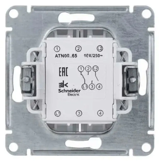 Переключатель 2-кл. проходной Schneider Electric AtlasDesign ATN000165