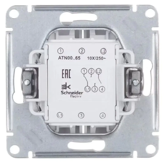 Переключатель 2-кл. проходной Schneider Electric AtlasDesign ATN001065