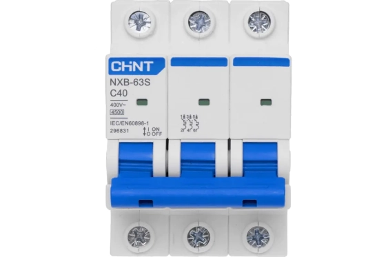Автоматический выключатель CHINT NXB-63S 3P 40А 4,5kA тип C