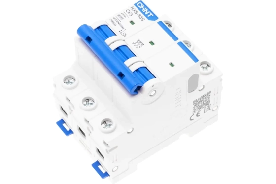 Автоматический выключатель CHINT NXB-63S 3P 63А 4,5kA тип C