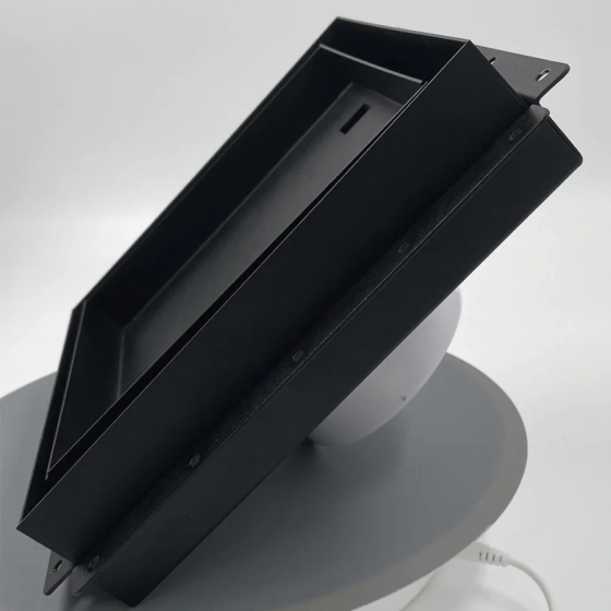 Решетка скрытого монтажа ВИЕНТО SECRET под плитку, с вентилятором, черная