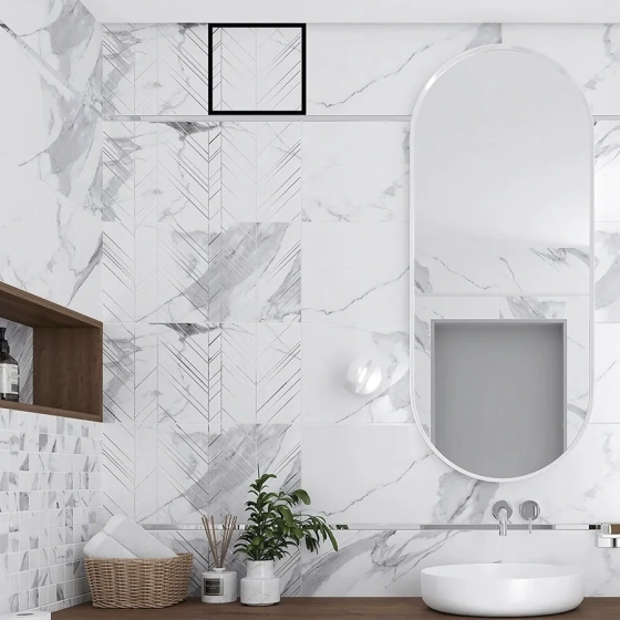 Решетка скрытого монтажа ВИЕНТО SECRET под плитку, с вентилятором, черная