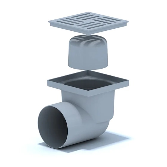 Трап для душа АНИ пласт горизонтальный 105x105/110 (TA1110)