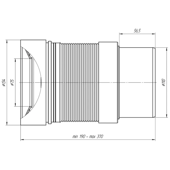Гофра для унитаза Ани Пласт (K821)
