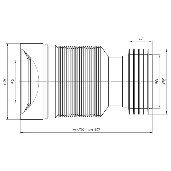 Гофра для унитаза Ани Пласт (K828)