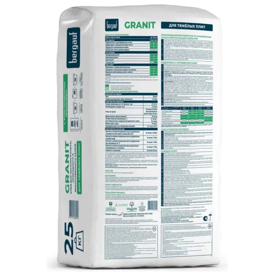 Клей для плитки Bergauf Granit, 25 кг