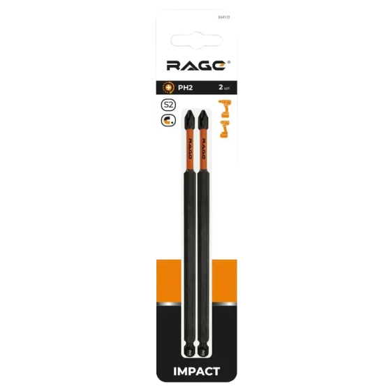 Бита торсионная PH2x150 мм 2 шт RAGE by VIRA 554172