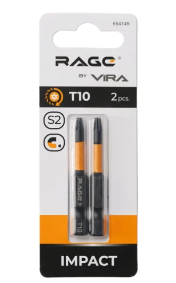 Бита торсионная Torx T10 S2x50 мм 2 шт RAGE by VIRA 554145
