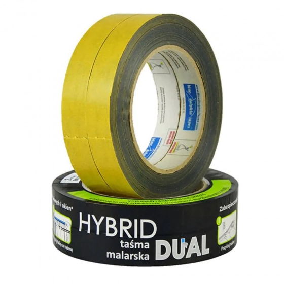 Лента двухсторонняя малярная Blue Dolphin Hybrid dual 19 мм х 25 м (2 шт)