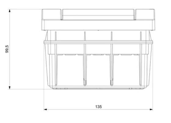 Бокс пластиковый встр. 1 ряд/6 мод. Adal Pano MD9303