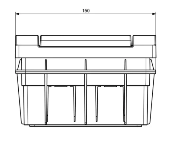 Бокс пластиковый встр. 1 ряд/4 мод. Adal Pano MD9317