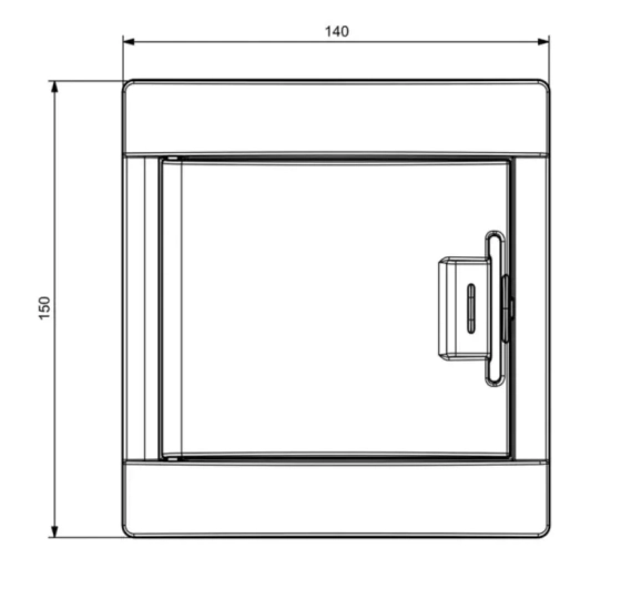 Бокс пластиковый встр. 1 ряд/4 мод. Adal Pano MD9317