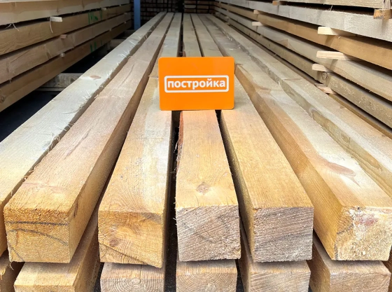 Брус нестроганный 100х100х6000 мм сорт 2-3