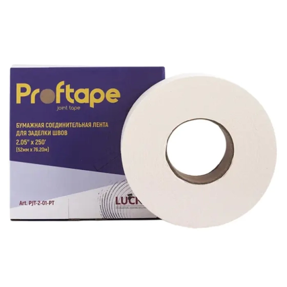 Лента бумажная для заделки швов Lucky 52 мм х 76,2 м (PJT-2-01-PT)
