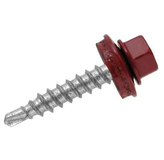 Саморез кровельный 4,8х29 мм DAXMER RAL 3005 (винно-красный), 250 шт