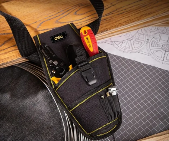 Сумка для инструментов поясная Deli YS EDL430004 260х150х40 мм черно-желтая