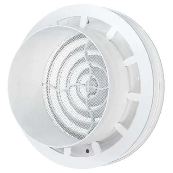 Диффузор приточно-вытяжной 10ДК со стопорным кольцом и фланцем 100 мм