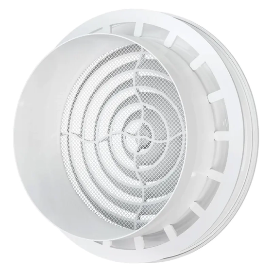 Диффузор приточно-вытяжной 12,5ДК со стопорным кольцом и фланцем 125 мм