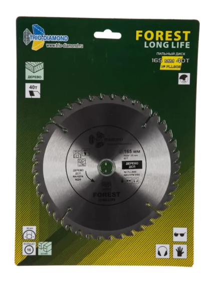 Диск пильный по дереву 165х20/16 мм Trio-diamond (FLL805)