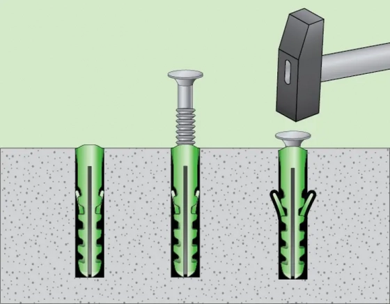 Дюбель-гвоздь 6х80 Klimas SMN потай нейлоновый 100 шт