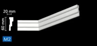 Плинтус потолочный NMC M2. 60х20мм. Длина 2м. РФ.
