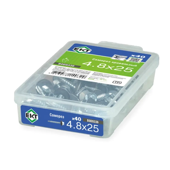 Саморез кровельный 4,8х25 мм оцинкованный (40 шт) ЕКТ B009336