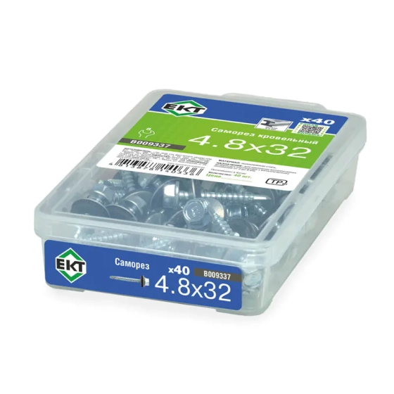 Саморез кровельный 4,8х32 мм оцинкованный (40 шт) ЕКТ B009337
