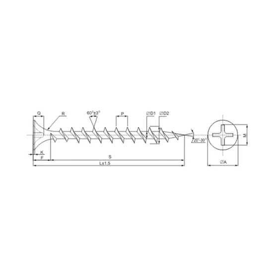 Саморез по дереву 4,2х70 (25 шт) BM001619