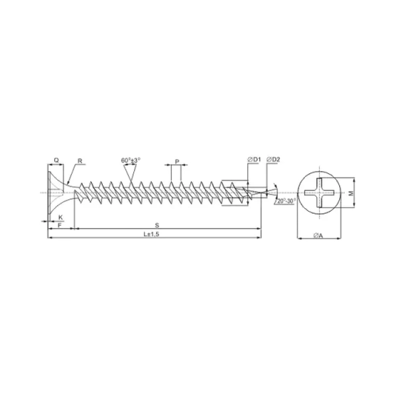 Саморез по металлу 3,5х16 (100 шт) BM001018