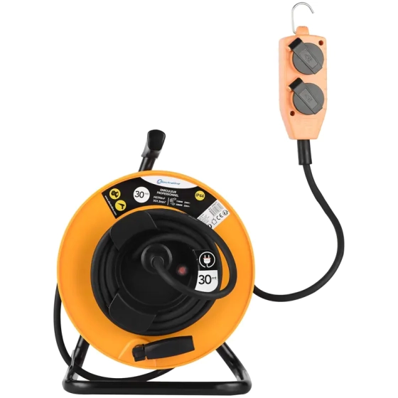 Удлинитель на катушке 30 м прорезиненный Electraline (49211)